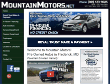 Tablet Screenshot of mountainmotors.net